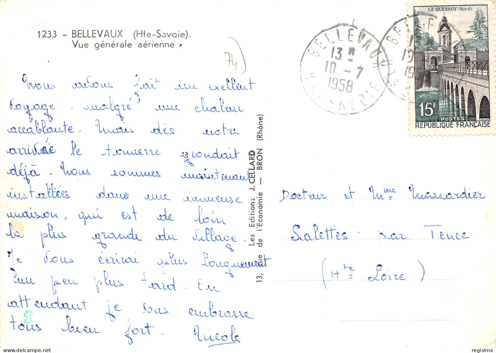 74-BELLEVAUX-N°2102-D/0277 - Bellevaux