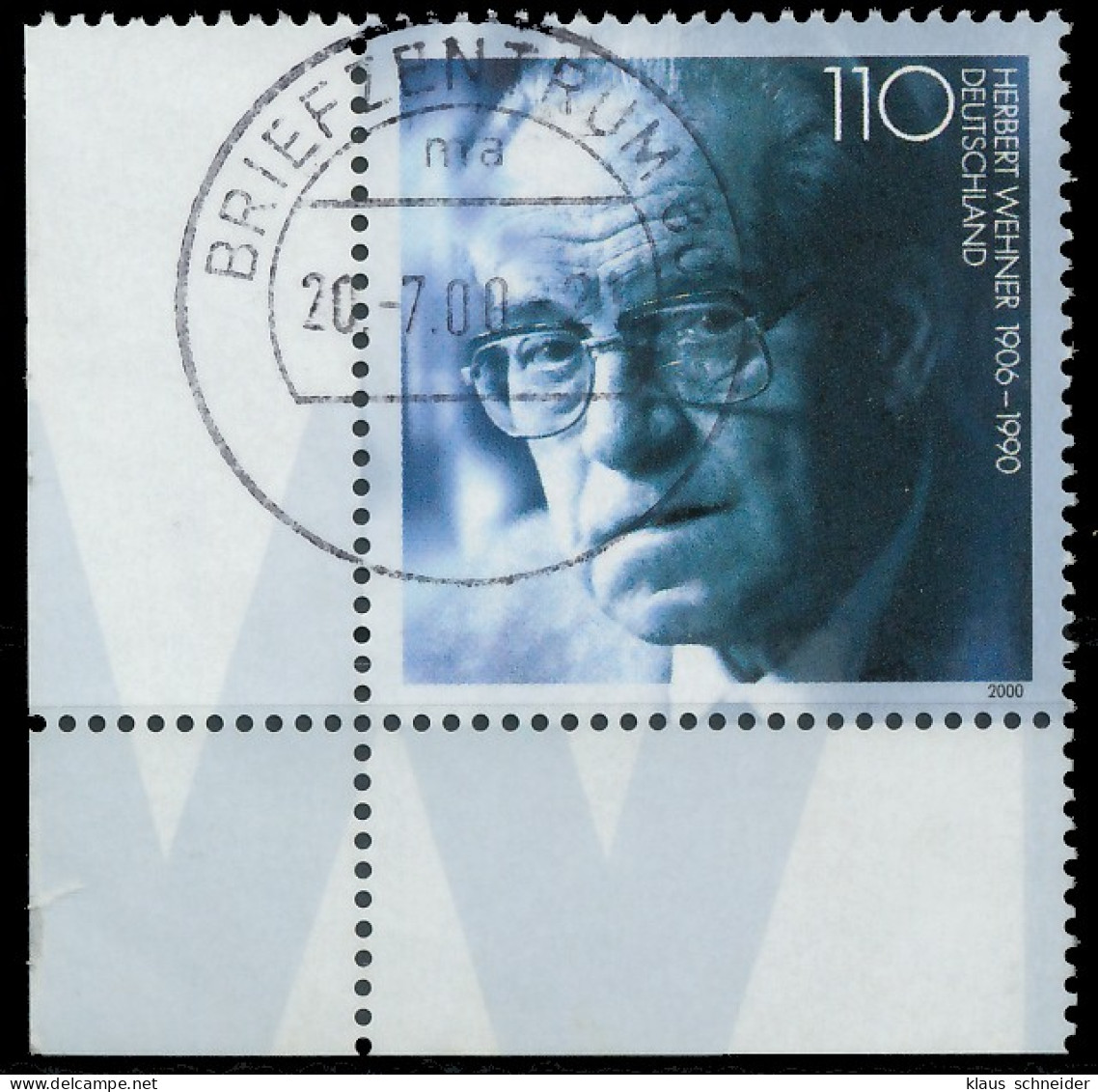 BRD BUND 2000 Nr 2092 Zentrisch Gestempelt ECKE-URE X5525F2 - Used Stamps