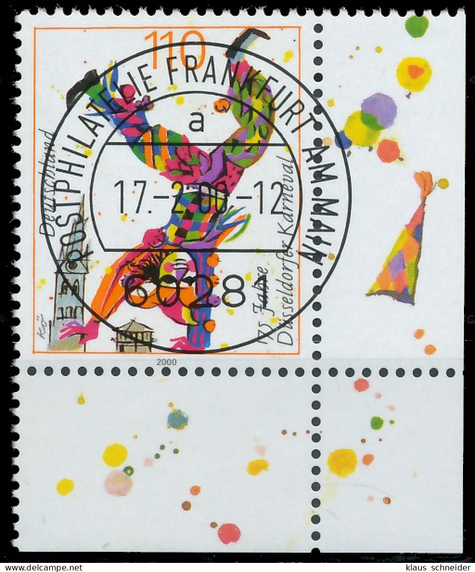 BRD BUND 2000 Nr 2099 Zentrisch Gestempelt ECKE-URE X552602 - Used Stamps