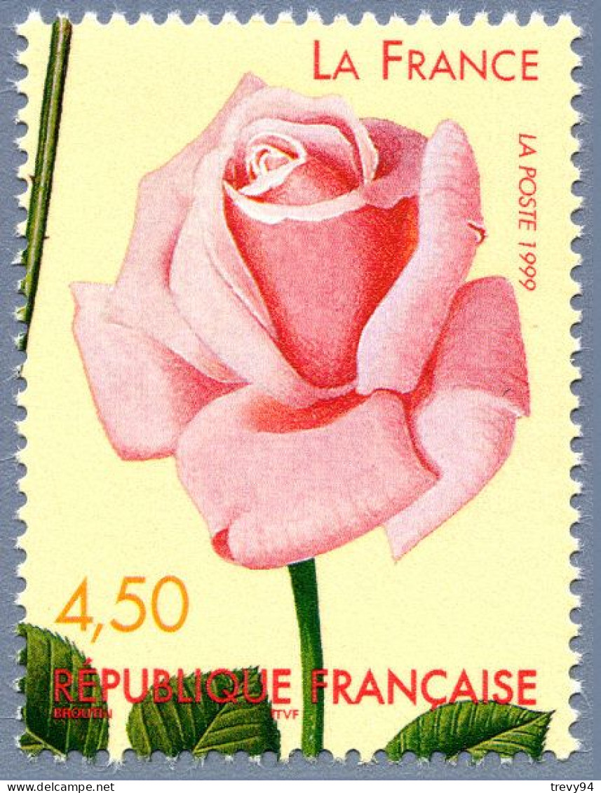 Timbre De 1999 Congrès Mondial Des Roses Anciennes Rose  La France  1867 - N° 3250 - Ungebraucht