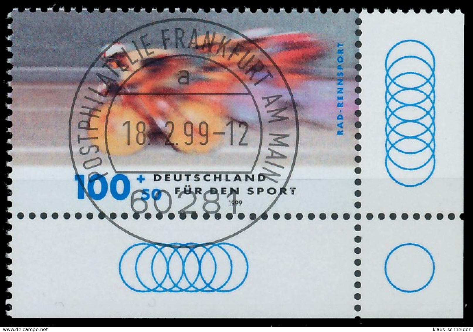 BRD BUND 1999 Nr 2031 Zentrisch Gestempelt ECKE-URE X552A16 - Used Stamps