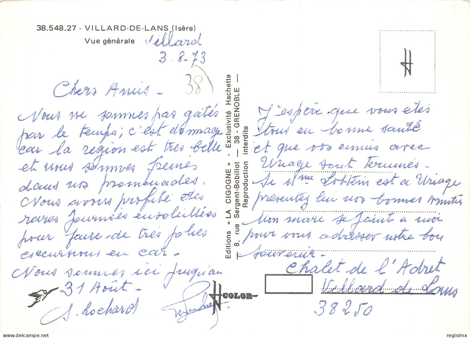 38-VILLARD DE LANS-N°2104-A/0357 - Villard-de-Lans