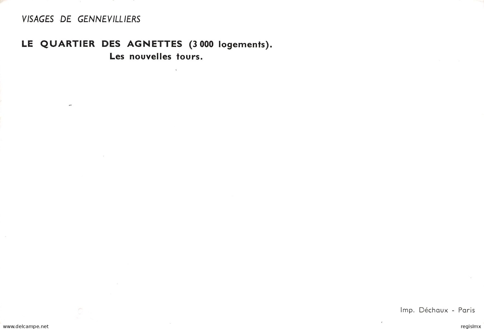 92-GENNEVILLIERS QUARTIER DES AGNETTES-N°2105-B/0023 - Gennevilliers