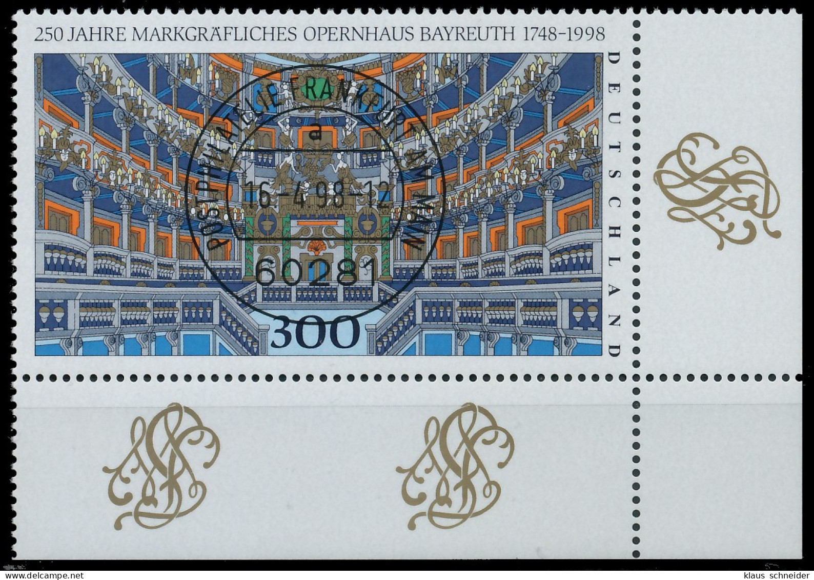 BRD BUND 1998 Nr 1983 Gestempelt ECKE-URE X557D12 - Used Stamps