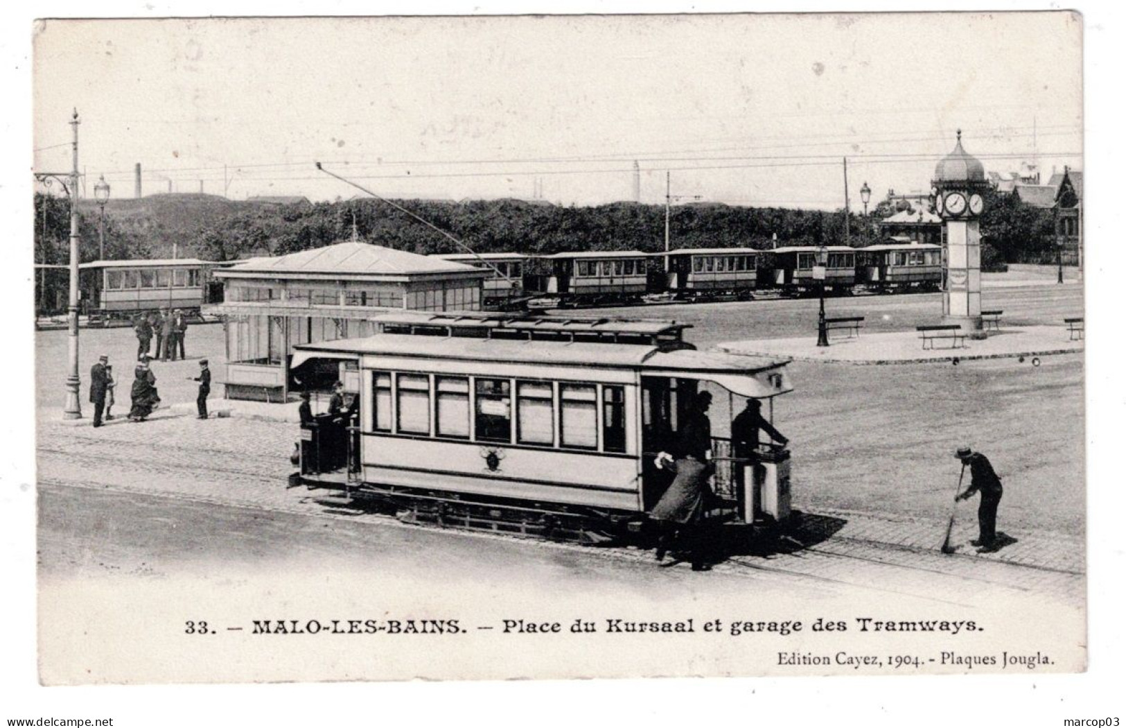 59 NORD MALO LES BAINS Place Du Kursal Et Garage Des Tramways Plan Peu Courant - Malo Les Bains