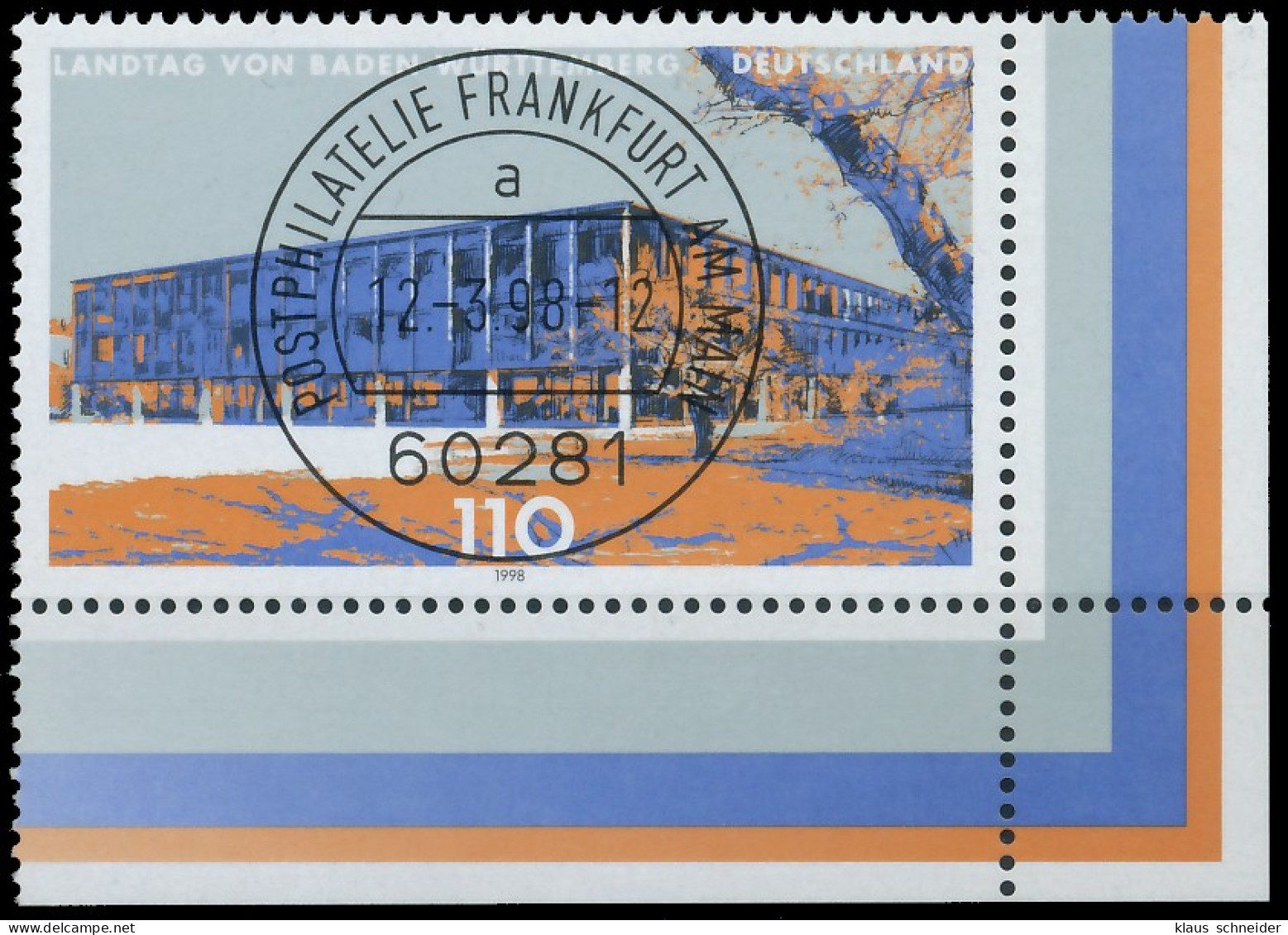 BRD BUND 1998 Nr 1974 Zentrisch Gestempelt ECKE-URE X557E46 - Used Stamps