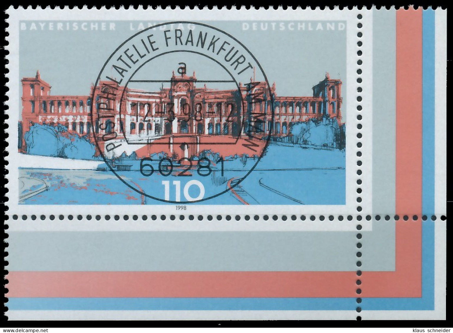BRD BUND 1998 Nr 1975 Zentrisch Gestempelt ECKE-URE X557E4A - Used Stamps
