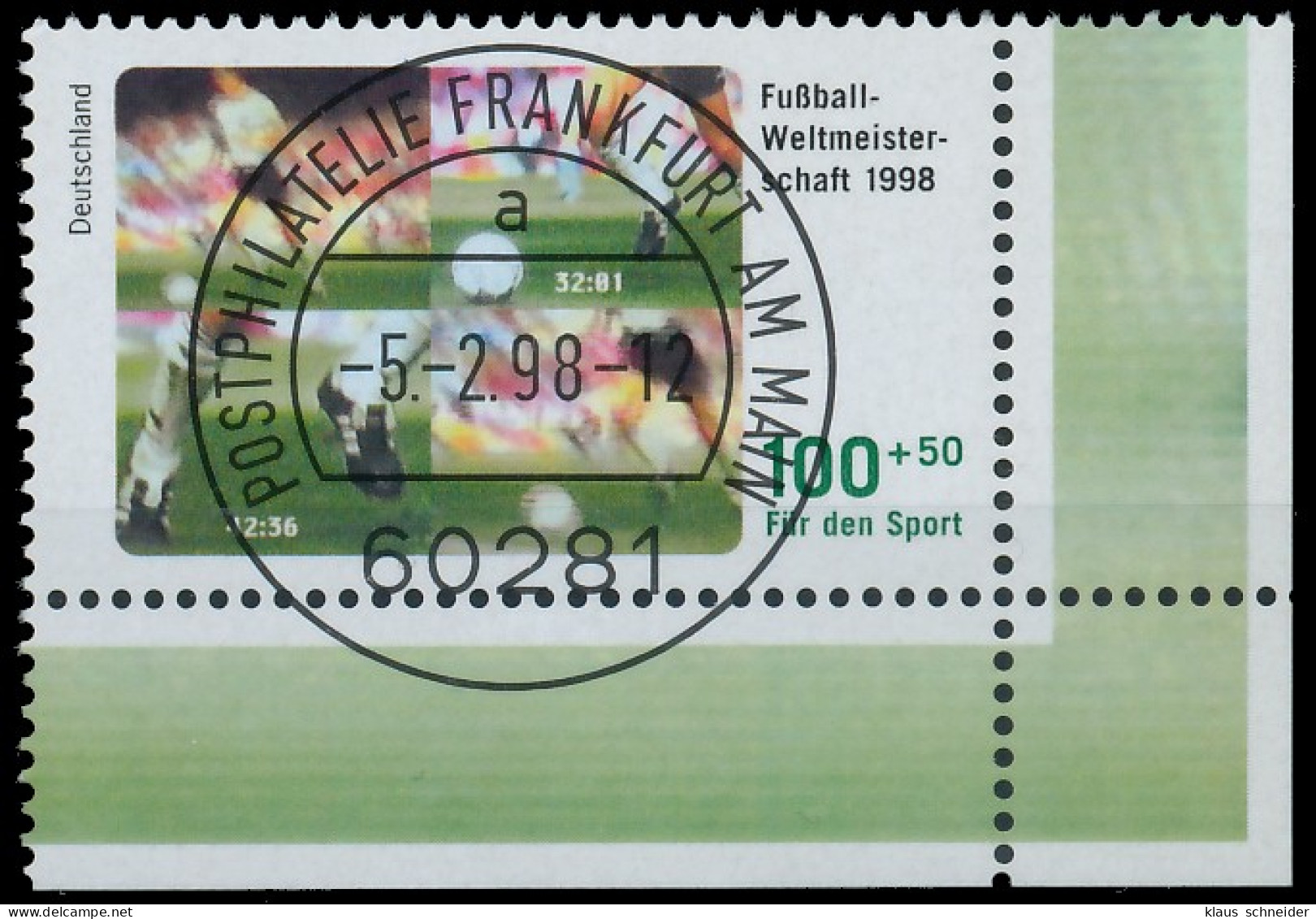 BRD BUND 1998 Nr 1968 Zentrisch Gestempelt ECKE-URE X557E66 - Used Stamps