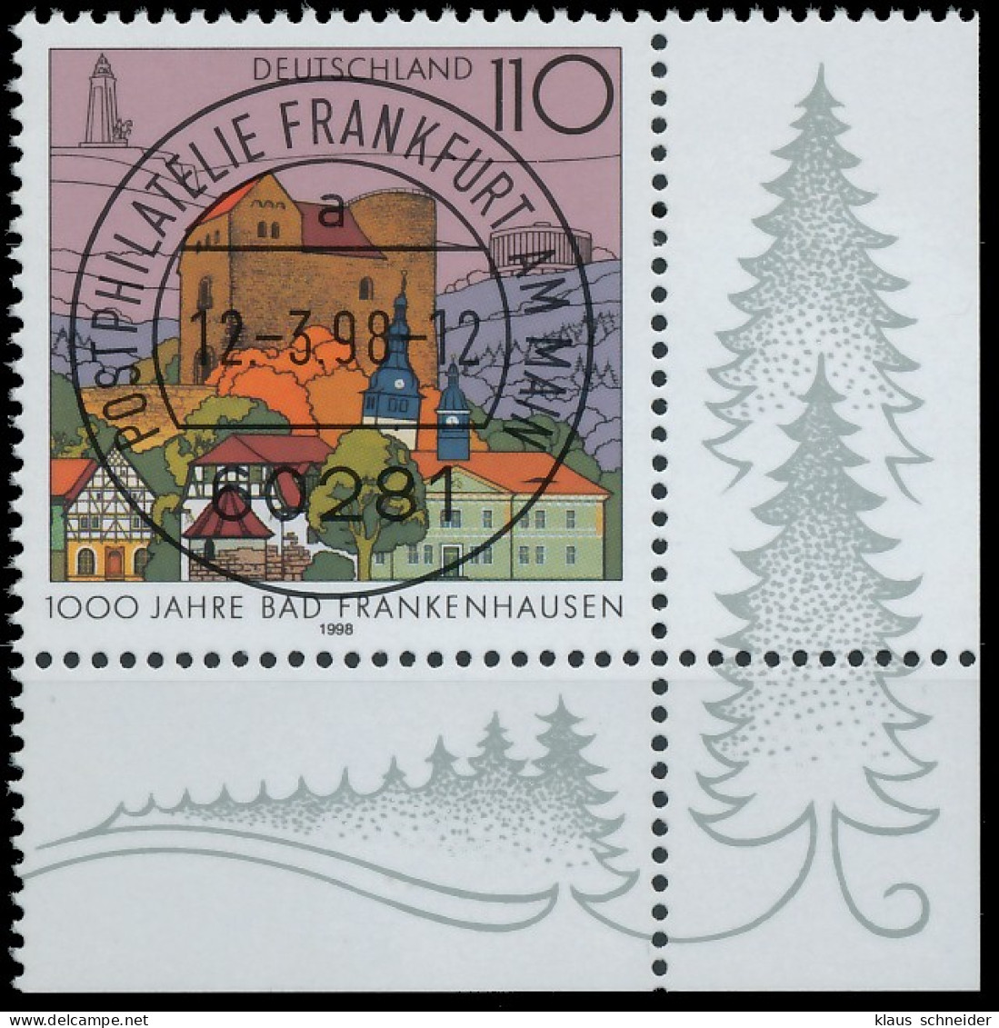 BRD BUND 1998 Nr 1978 Zentrisch Gestempelt ECKE-URE X557E9A - Used Stamps