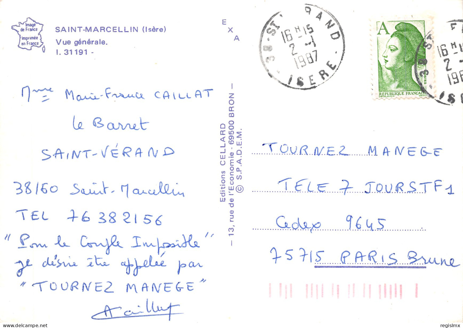 38-SAINT MARCELLIN-N°2104-D/0051 - Saint-Marcellin