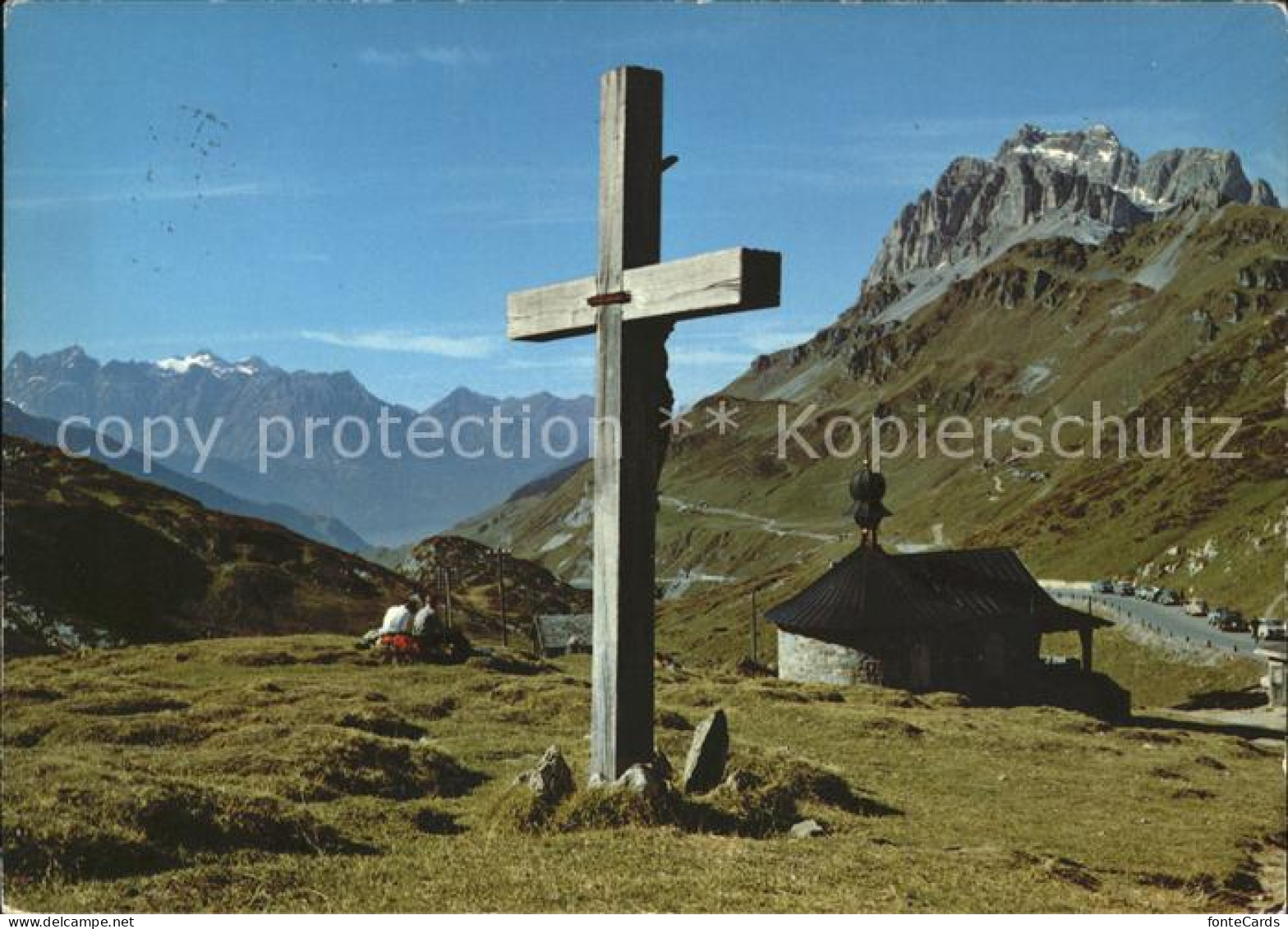 11877292 Klausenpass Kapelle Mit Kreuz Urirotstock Und Schaechentaler Windgaelle - Sonstige & Ohne Zuordnung