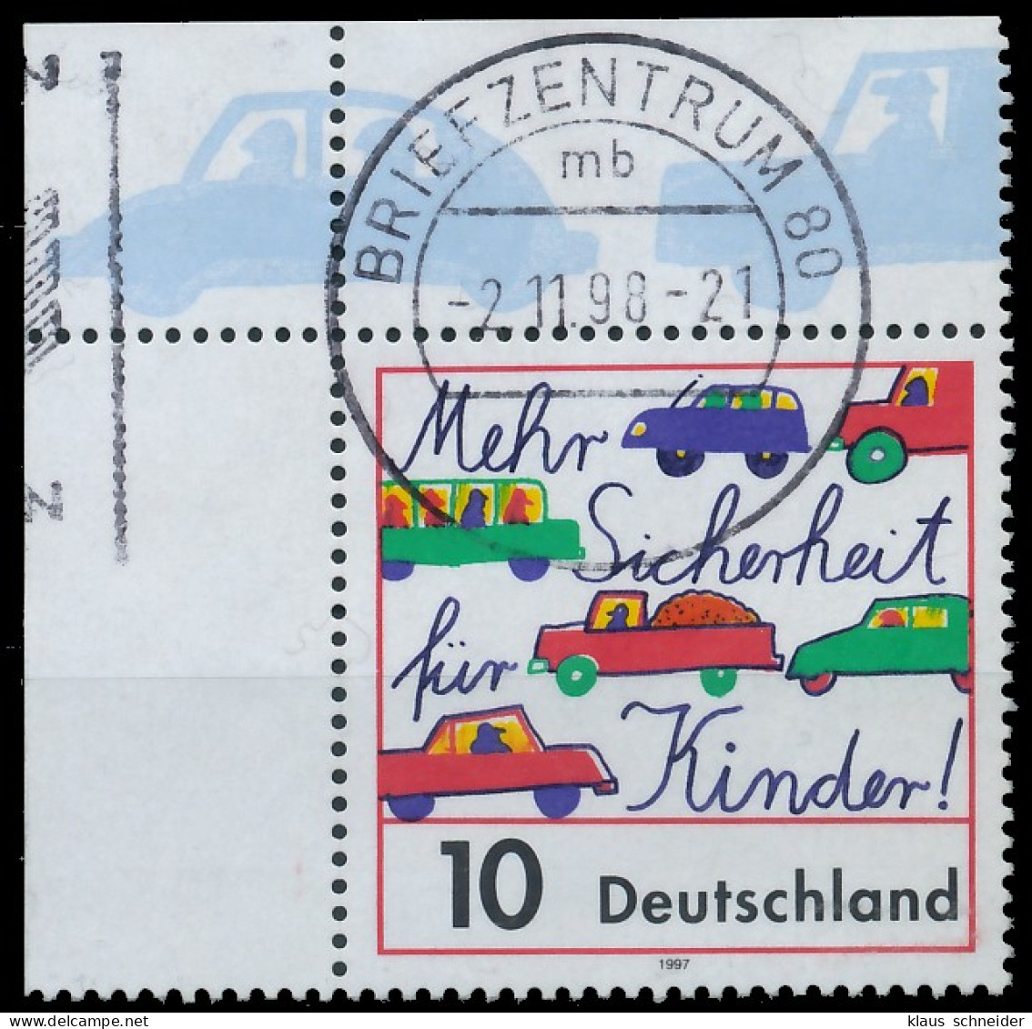 BRD BUND 1997 Nr 1954 Zentrisch Gestempelt ECKE-OLI X557F56 - Used Stamps