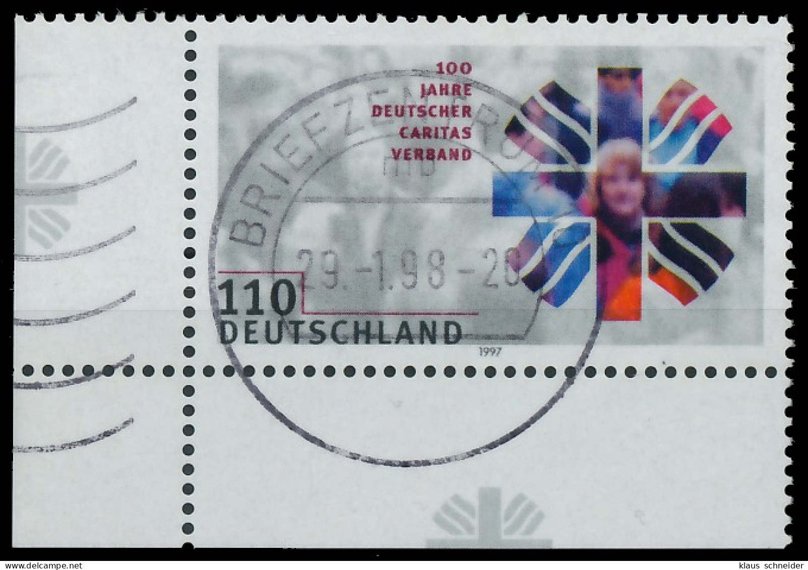 BRD BUND 1997 Nr 1964 Zentrisch Gestempelt ECKE-ULI X557FDE - Used Stamps