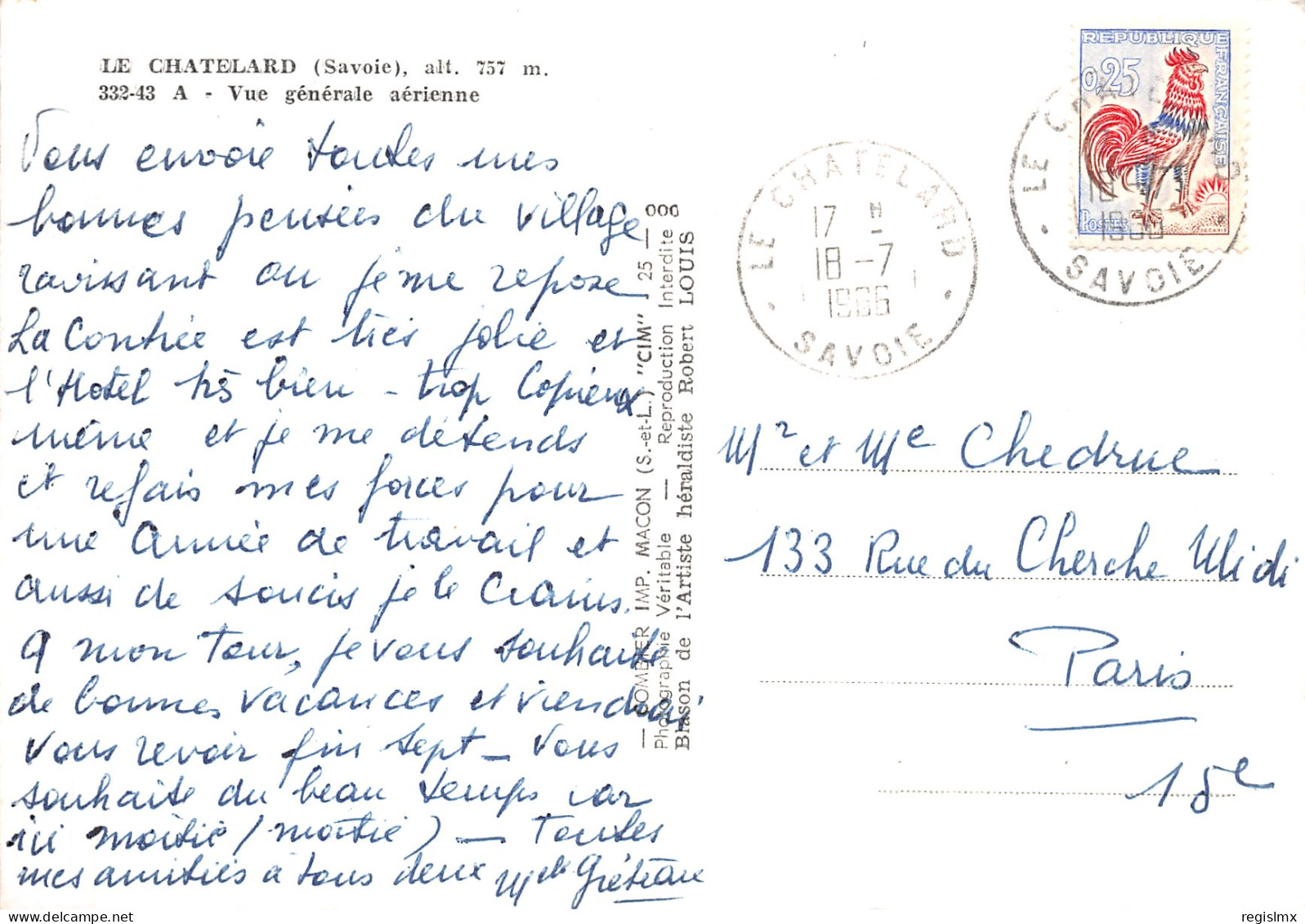 73-LE CHATELARD-N°2105-D/0061 - Le Chatelard