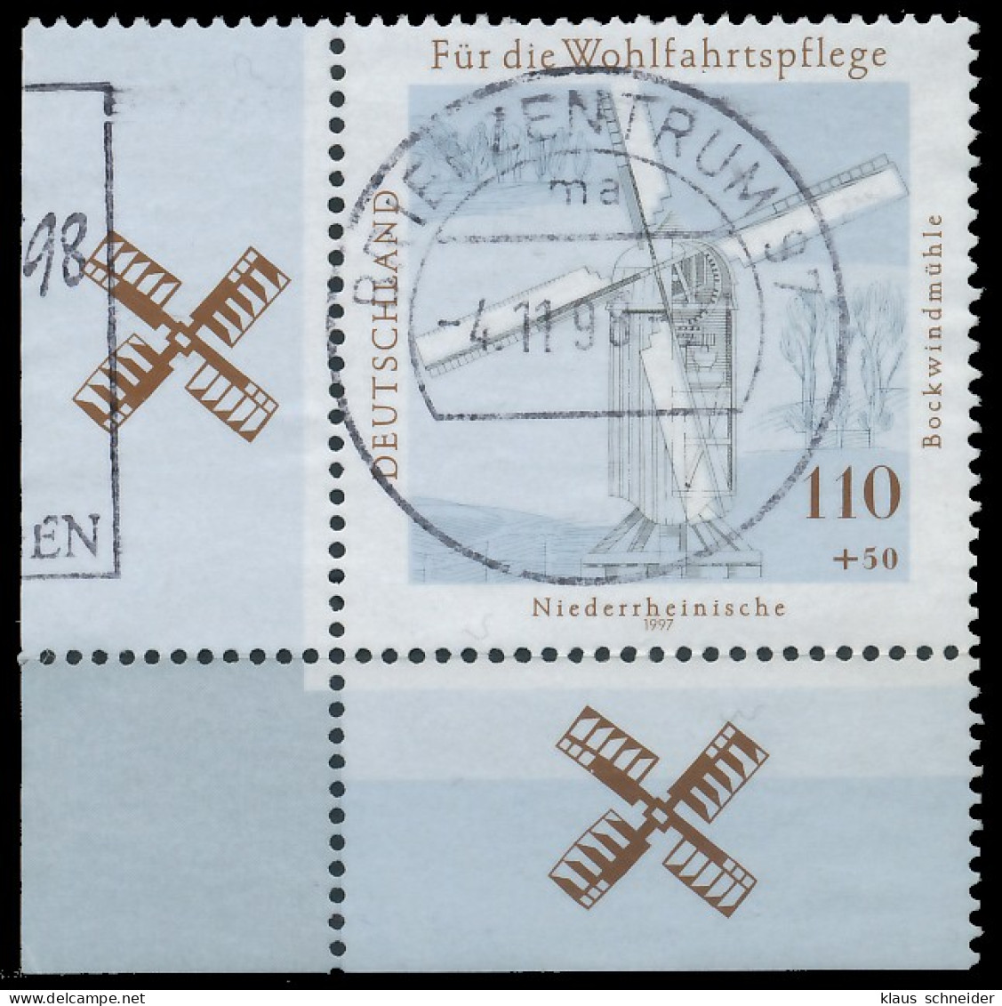 BRD BUND 1997 Nr 1950 Zentrisch Gestempelt ECKE-OLI X55814E - Used Stamps