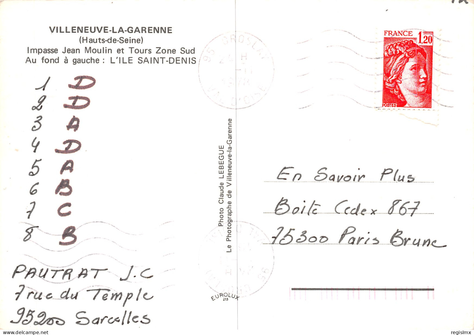 92-VILLENEUVE LA GARENNE-N°2105-C/0117 - Villeneuve La Garenne
