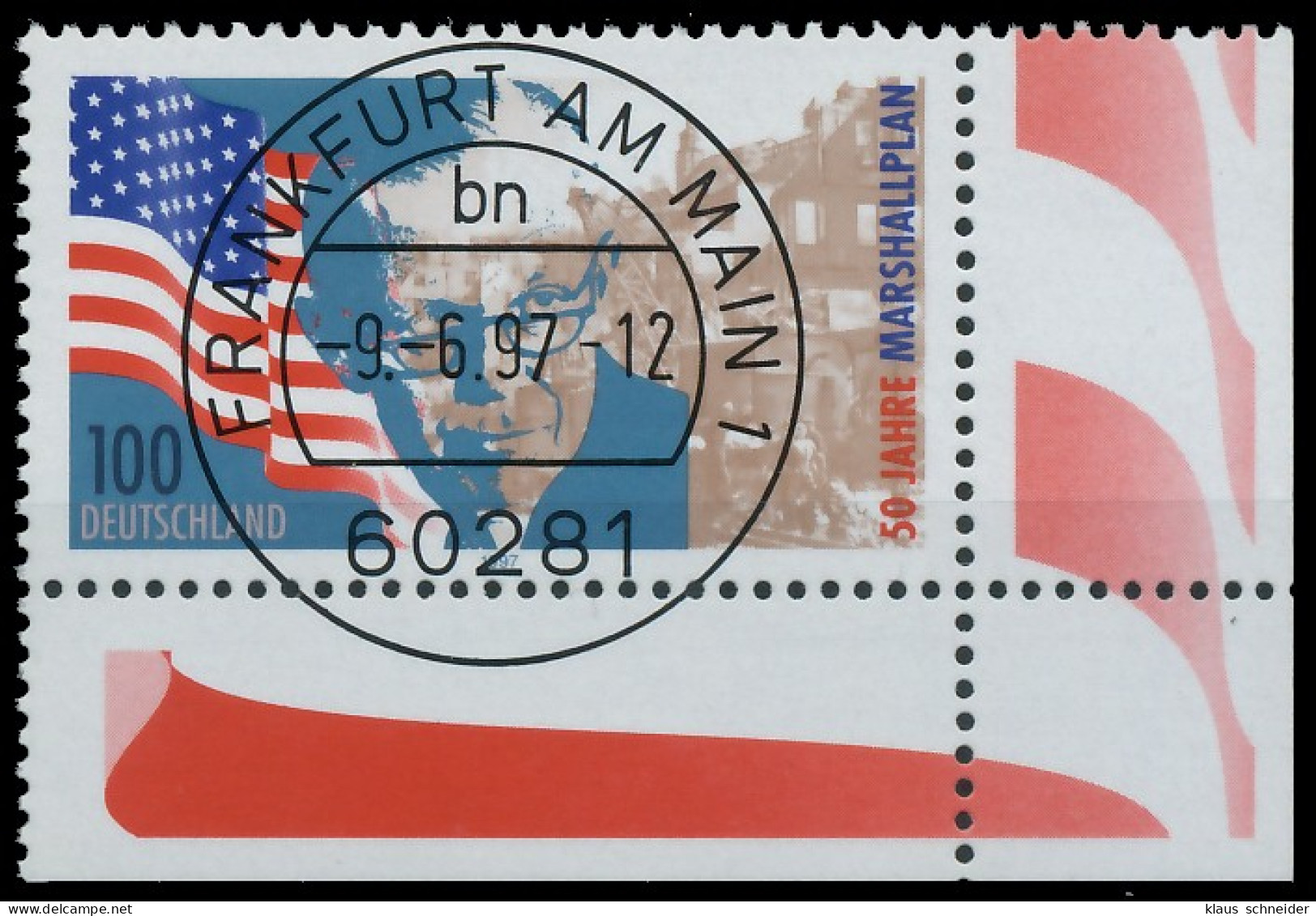 BRD BUND 1997 Nr 1926 Zentrisch Gestempelt ECKE-URE X5581CE - Used Stamps