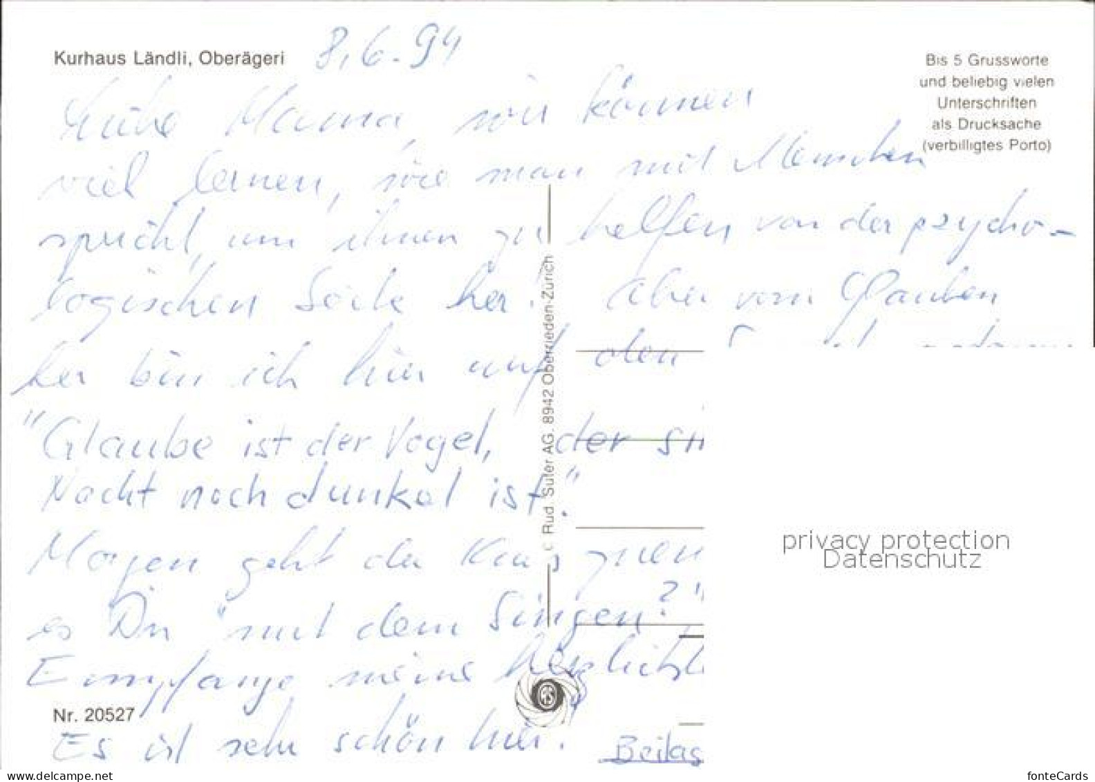 11877254 Oberaegeri Kurhaus Laendli Fliegeraufnahme Oberaegeri - Other & Unclassified