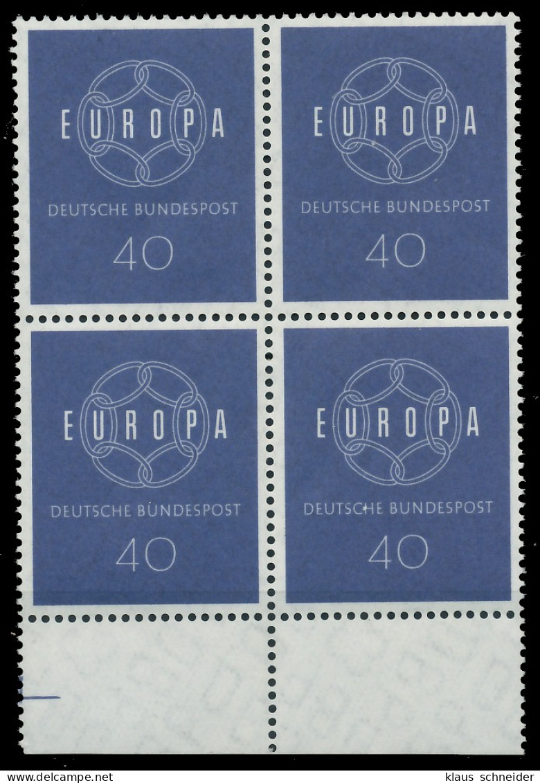 BRD BUND 1959 Nr 321 Postfrisch VIERERBLOCK URA X55832E - Ungebraucht