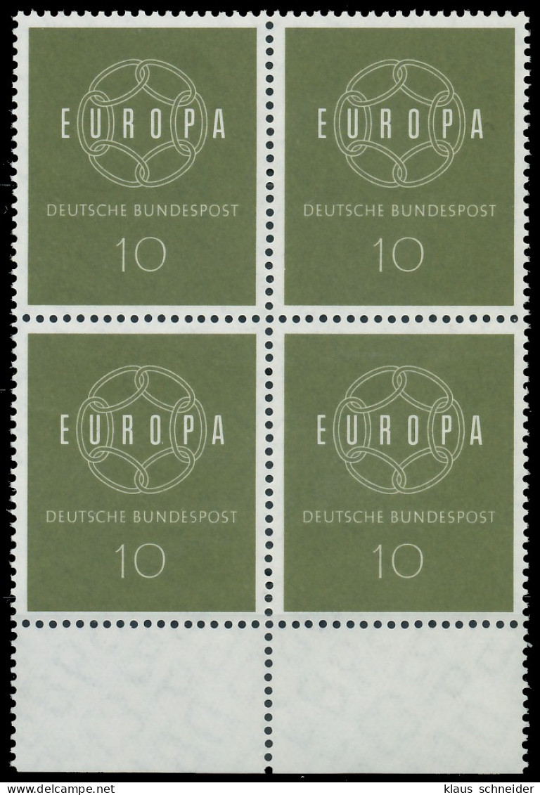 BRD BUND 1959 Nr 320 Postfrisch VIERERBLOCK URA X558336 - Ongebruikt