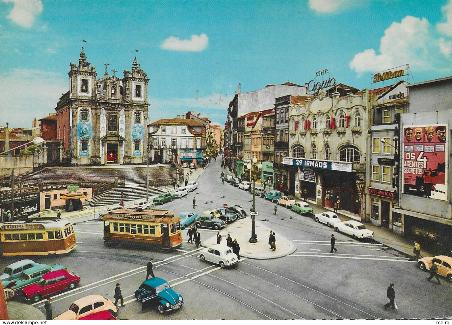 PORTUGAL- Porto - Praça Da Batalha E Igreja De Santo Ildefonso (Postal Escrito Em 25-10-1966 - Porto