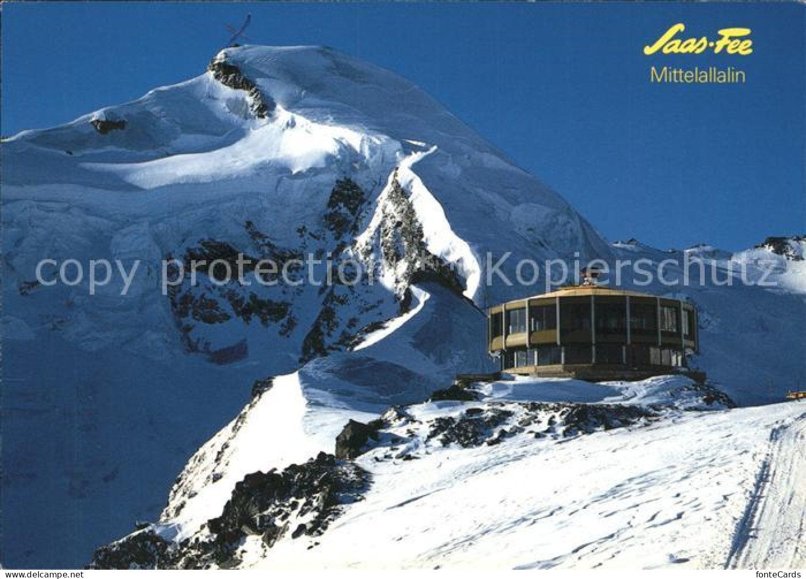 11877221 Saas-Fee Dreh Restaurant Mittelallalin Mit Allalinhorn Saas-Fee - Other & Unclassified