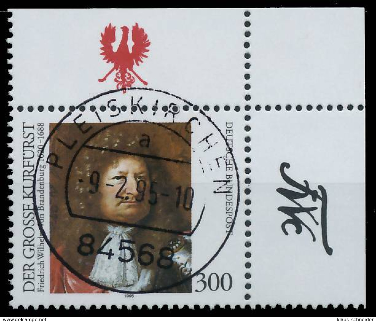 BRD BUND 1995 Nr 1781 Zentrisch Gestempelt ECKE-OLI X56B146 - Used Stamps