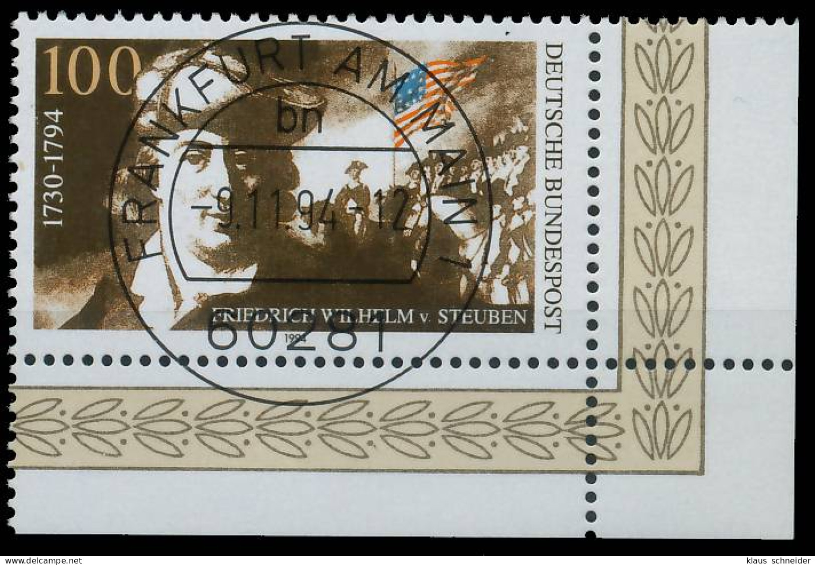 BRD BUND 1994 Nr 1766 Zentrisch Gestempelt ECKE-URE X56F1BA - Used Stamps