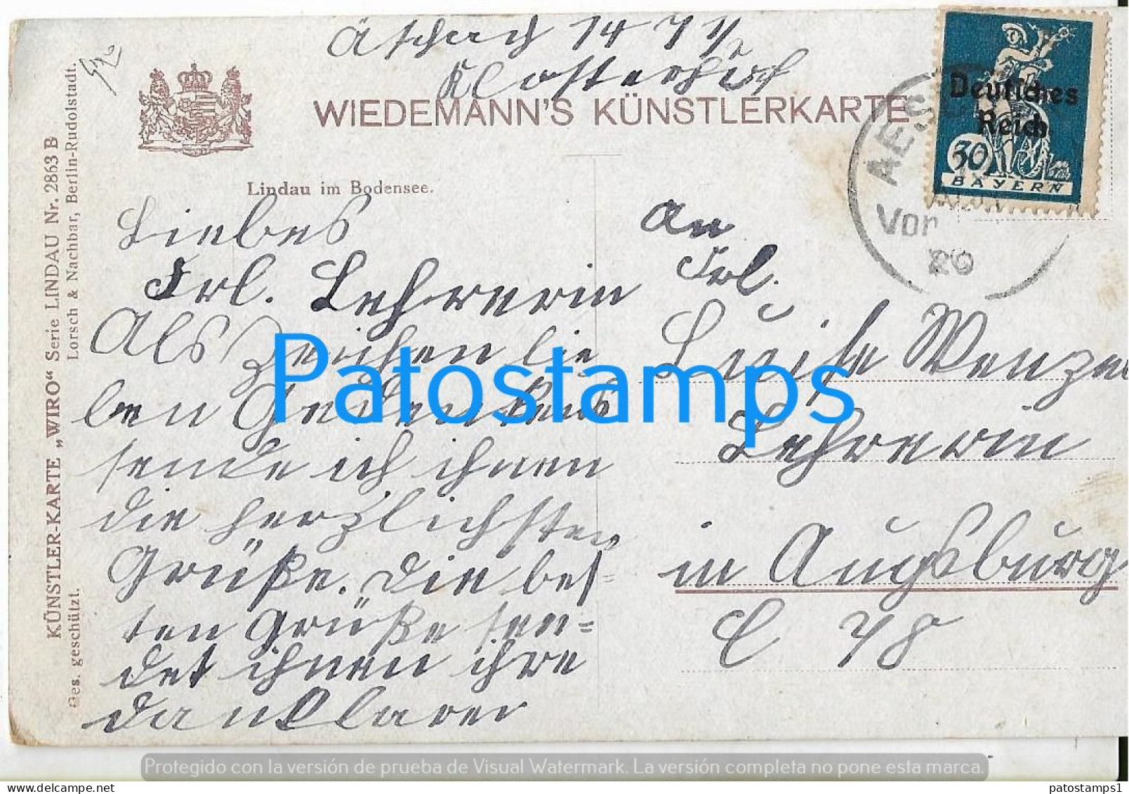 227993 GERMANY HELP VIEW PARTIAL & SHIP POSTAL POSTCARD - Other & Unclassified