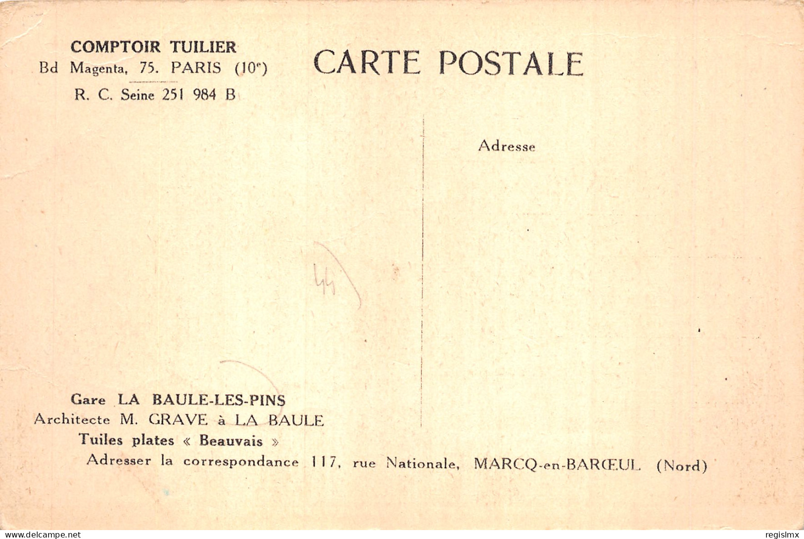 44-LA BAULE LES PINS COMPTOIR TUILIER-N°2107-D/0069 - La Baule-Escoublac