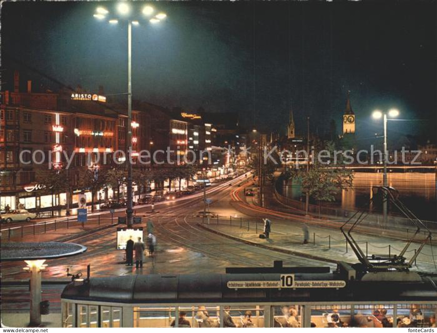 11877150 Zuerich Bei Nacht Centralplatz Und Limmatquai Zuerich - Other & Unclassified