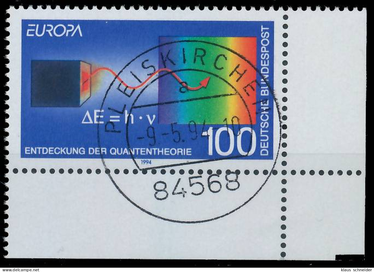 BRD BUND 1994 Nr 1733I Zentrisch Gestempelt ECKE-URE X56F4A6 - Used Stamps