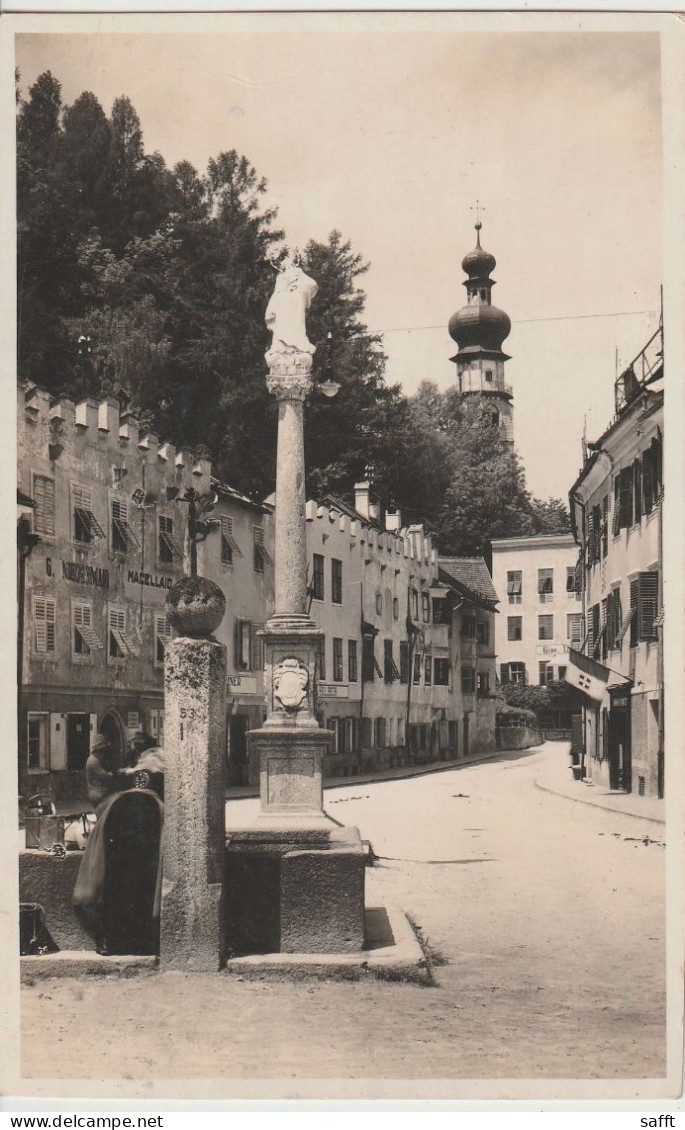 AK Brunico - Bruneck, Ansicht Mit Mariensäule 1931 - Otros & Sin Clasificación