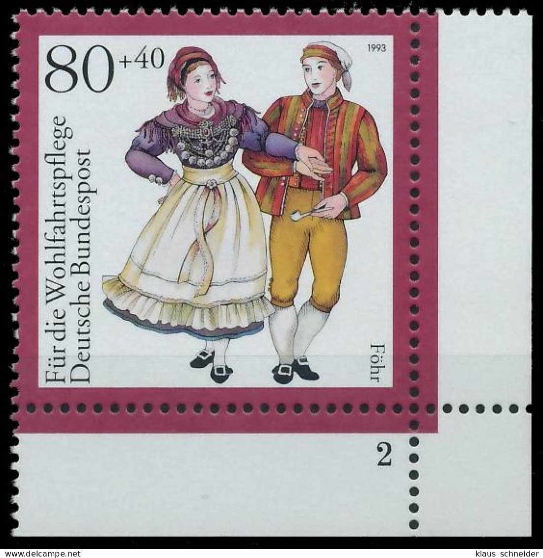 BRD BUND 1993 Nr 1697 Postfrisch FORMNUMMER 2 X56F5EA - Unused Stamps