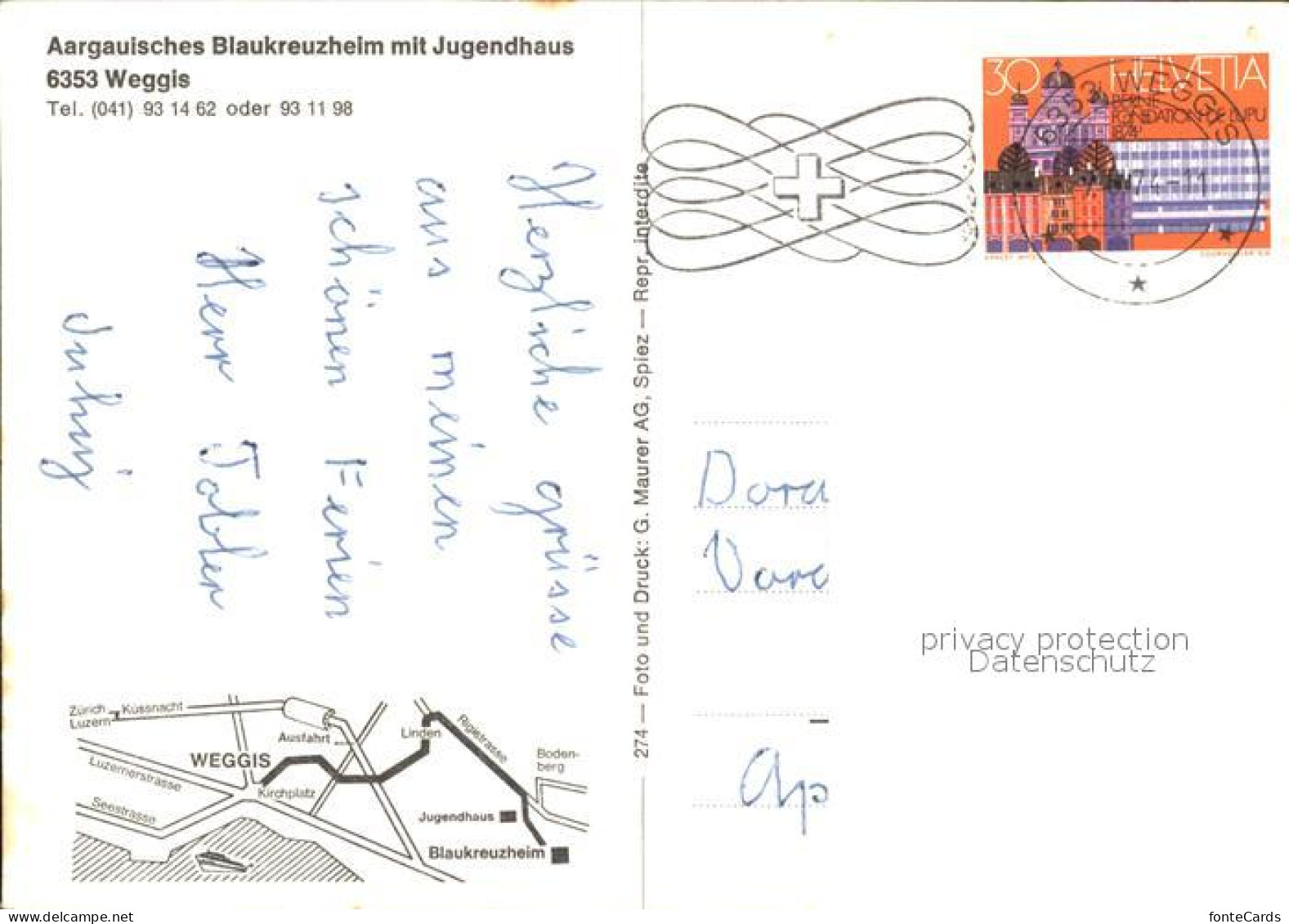 11877130 Weggis Vierwaldstaettersee Aargauisches Blaukreuzheim Mit Jugendhaus We - Sonstige & Ohne Zuordnung