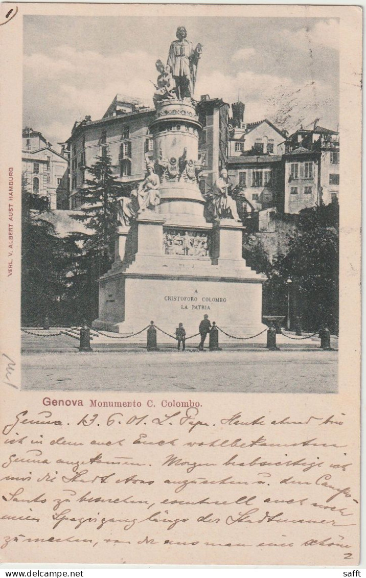 AK Genova, Monumento C. Colombo 1901 - Genova (Genua)