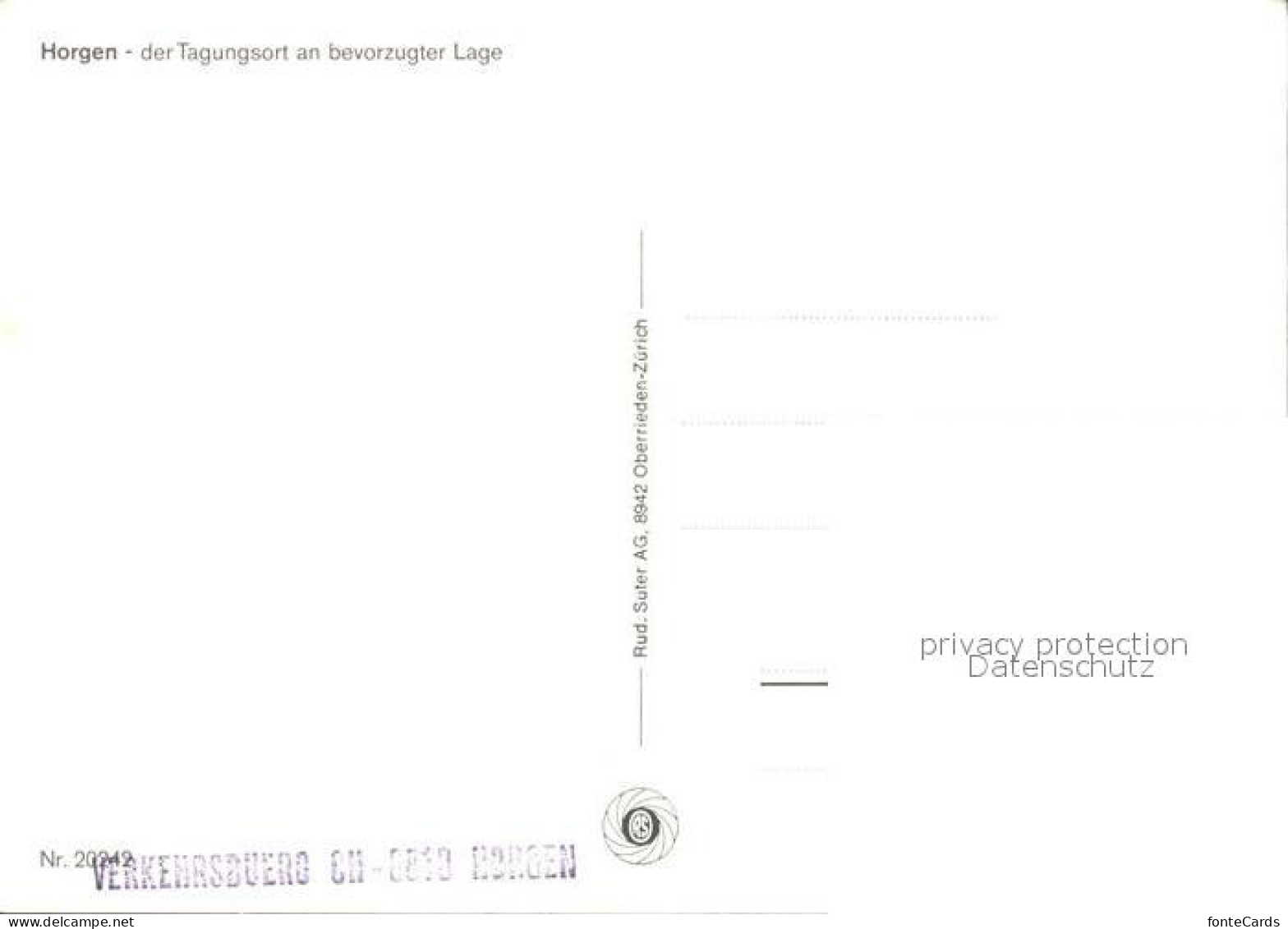 11875568 Zuerichsee Panoramakarte Mit Horgen Zuerich - Other & Unclassified