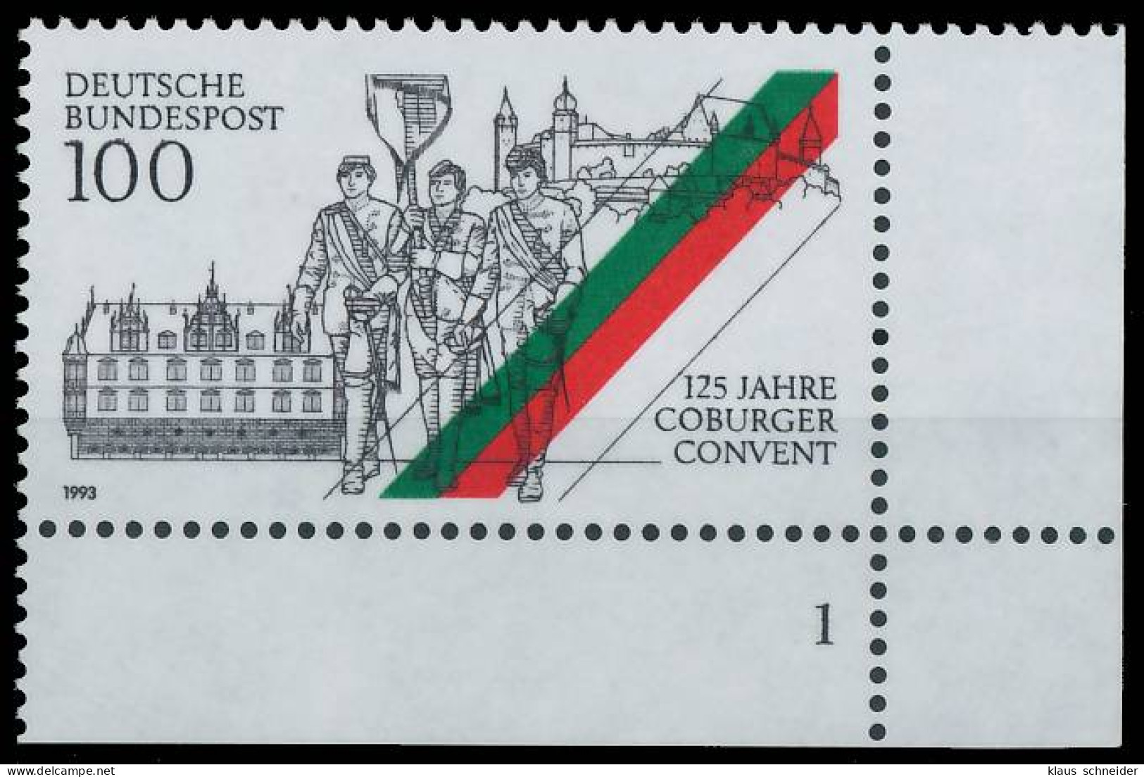 BRD BUND 1993 Nr 1676 Postfrisch FORMNUMMER 1 X56F882 - Unused Stamps