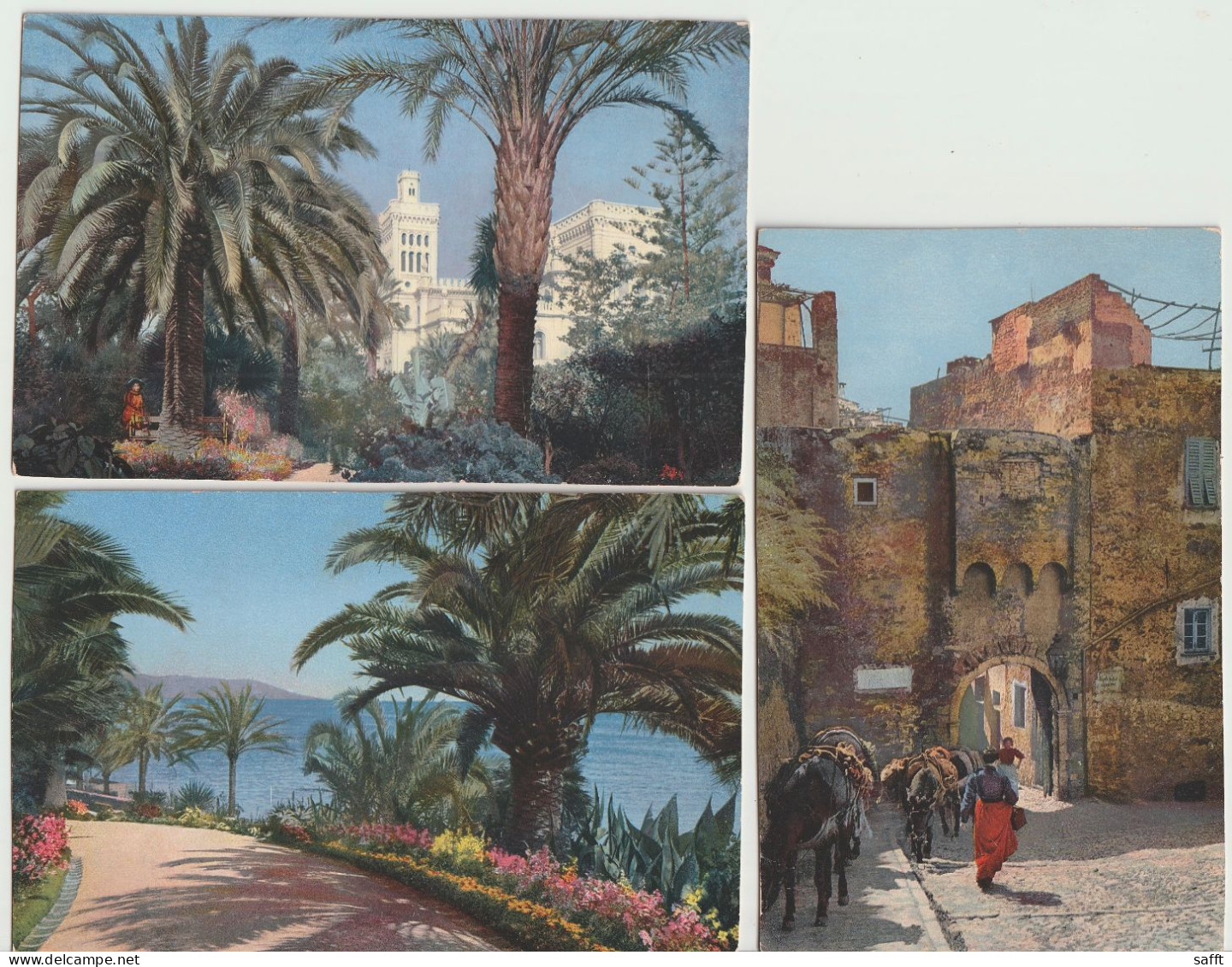 Lot Mit 3 Alten Ansichtskarten San Remo, Riviera Die Ponente Um 1920 - San Remo