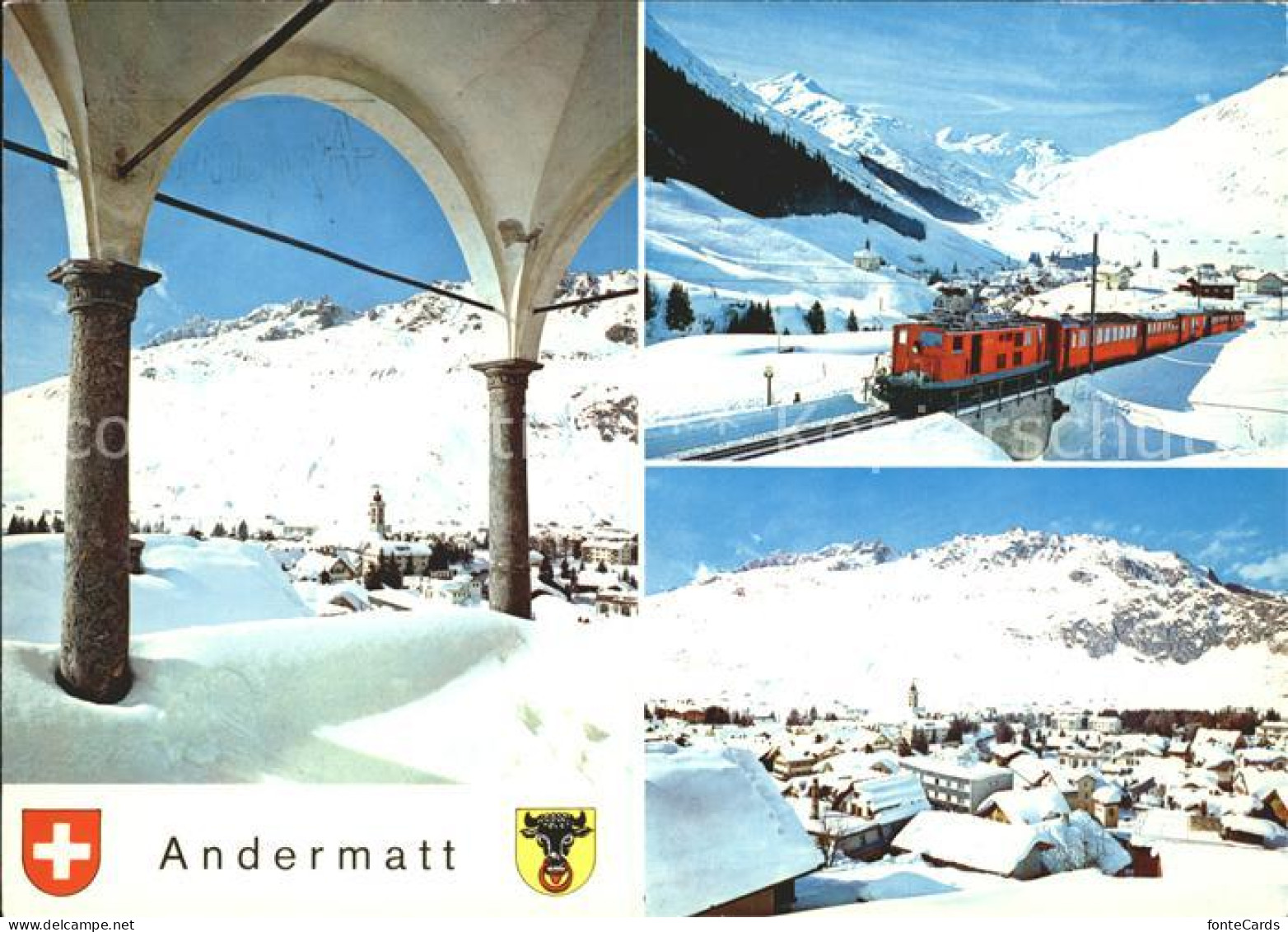 11875544 Andermatt Teilansichten Bahn Andermatt - Sonstige & Ohne Zuordnung