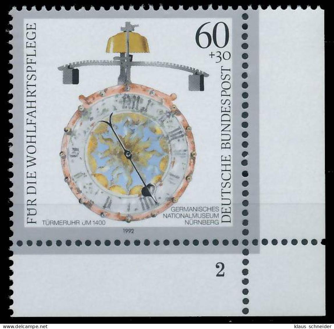 BRD BUND 1992 Nr 1631 Postfrisch FORMNUMMER 2 X572966 - Unused Stamps