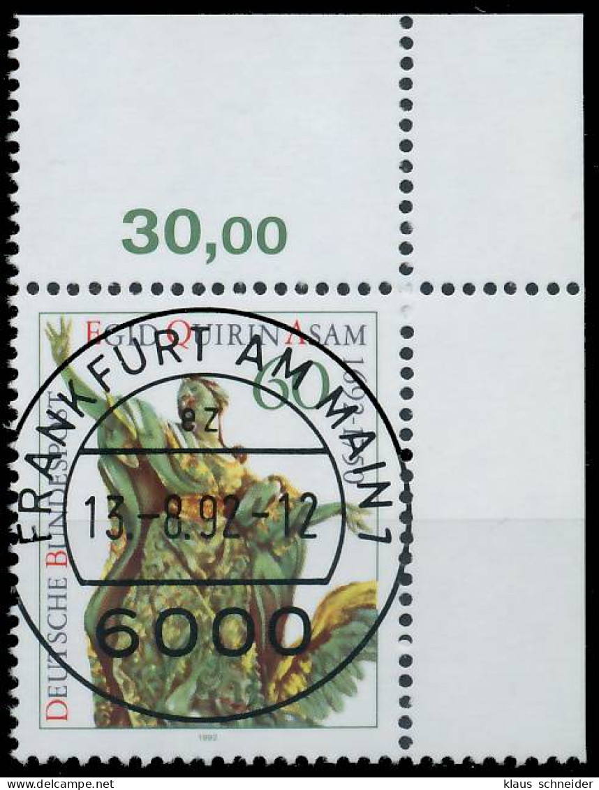BRD BUND 1992 Nr 1624 Zentrisch Gestempelt ECKE-ORE X572AD6 - Used Stamps