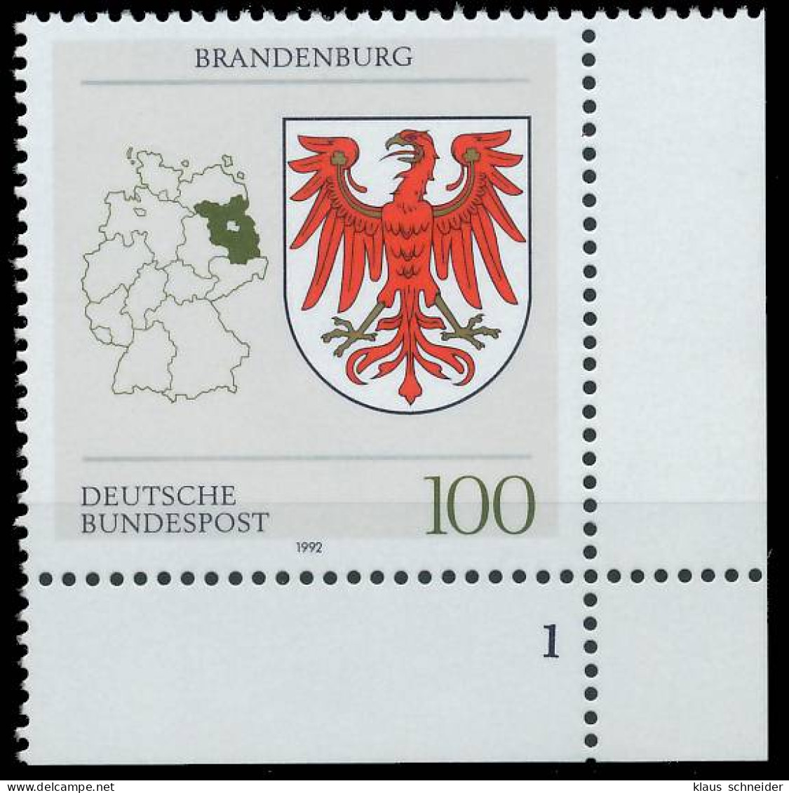 BRD BUND 1992 Nr 1589 Postfrisch FORMNUMMER 1 X572C86 - Unused Stamps