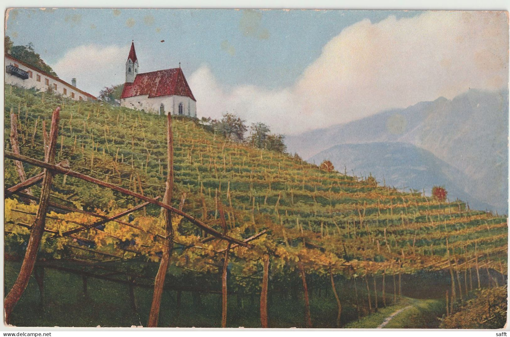 AK St. Felix In Marling Bei Meran/Südtirol, Kirche Mit Weinberg Um 1920 - Otros & Sin Clasificación