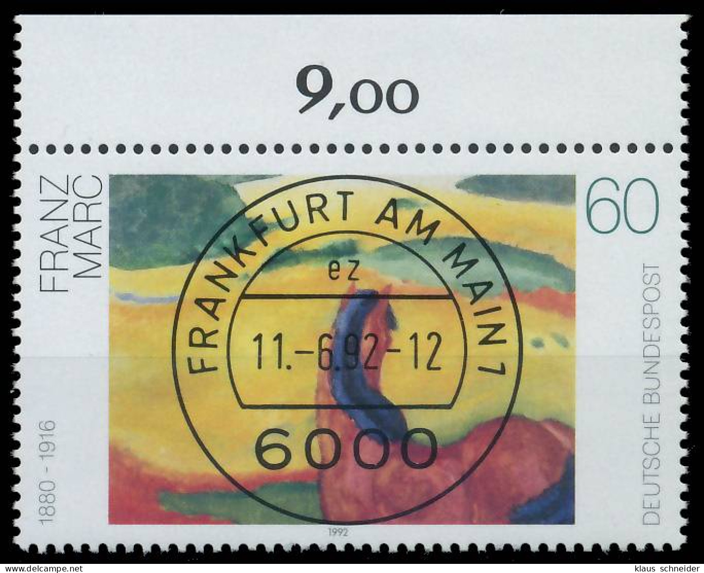 BRD BUND 1992 Nr 1617 Zentrisch Gestempelt ORA X572CA2 - Oblitérés