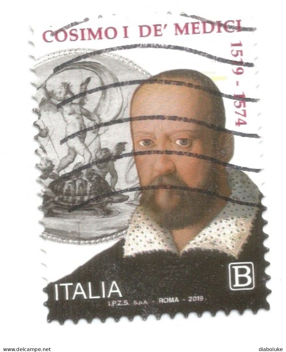 (REPUBBLICA ITALIANA) 2019, COSIMO I DE' MEDICI - Serie Di 1 Francobollo Usato - 2011-20: Used