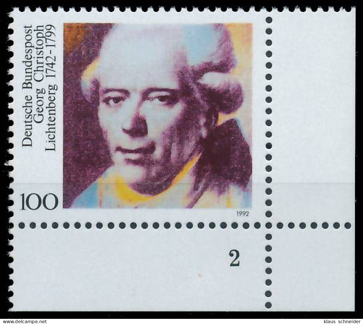 BRD BUND 1992 Nr 1616 Postfrisch FORMNUMMER 2 X572CD6 - Unused Stamps