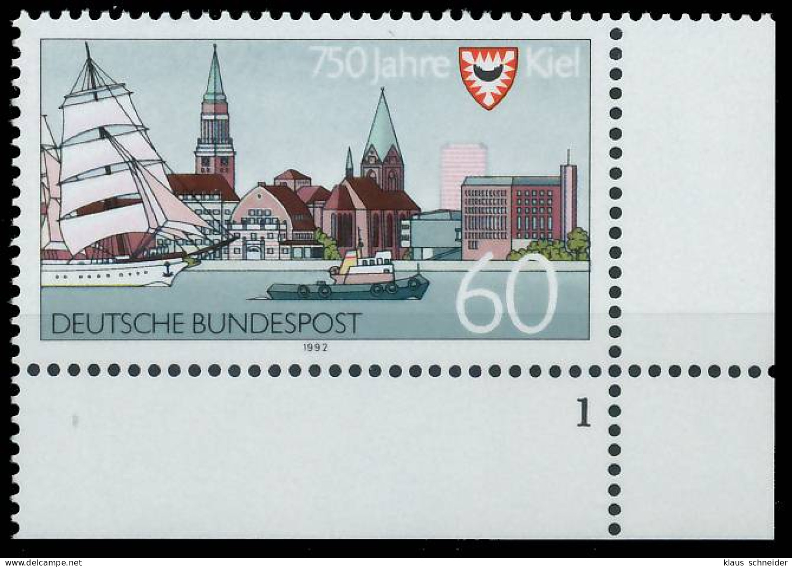 BRD BUND 1992 Nr 1598 Postfrisch FORMNUMMER 1 X572D62 - Unused Stamps