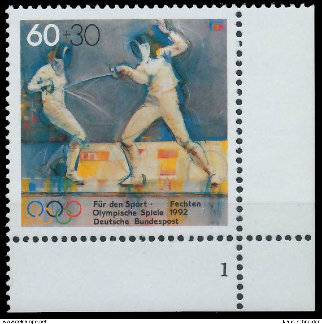 BRD BUND 1992 Nr 1592 Postfrisch FORMNUMMER 1 X572E3A - Unused Stamps