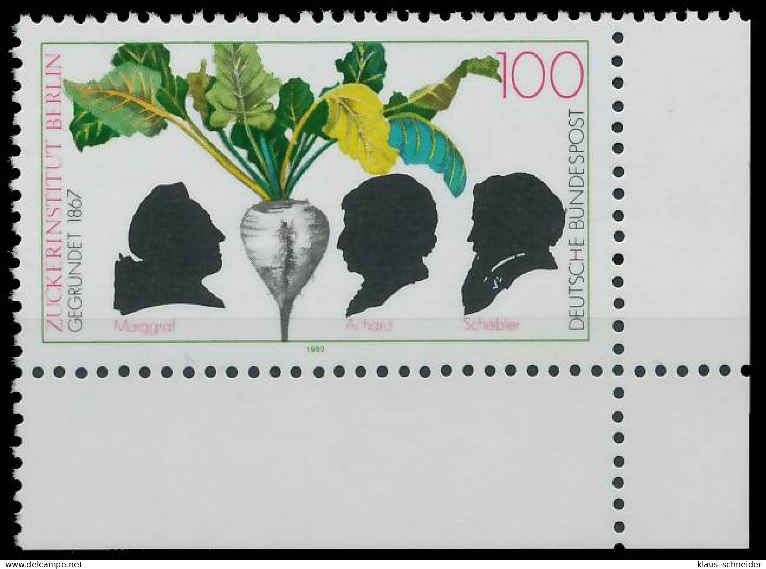 BRD BUND 1992 Nr 1599 Postfrisch ECKE-URE X572EC2 - Unused Stamps